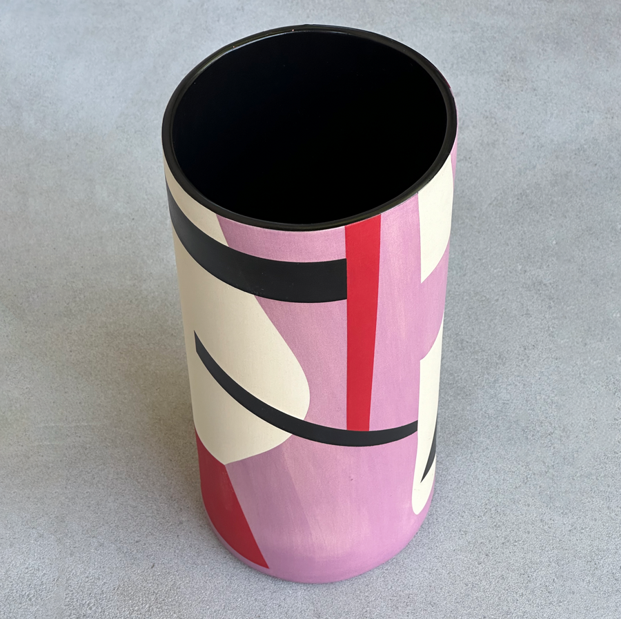 Sally Blair Purple CERAMIC CYLINDER VASE