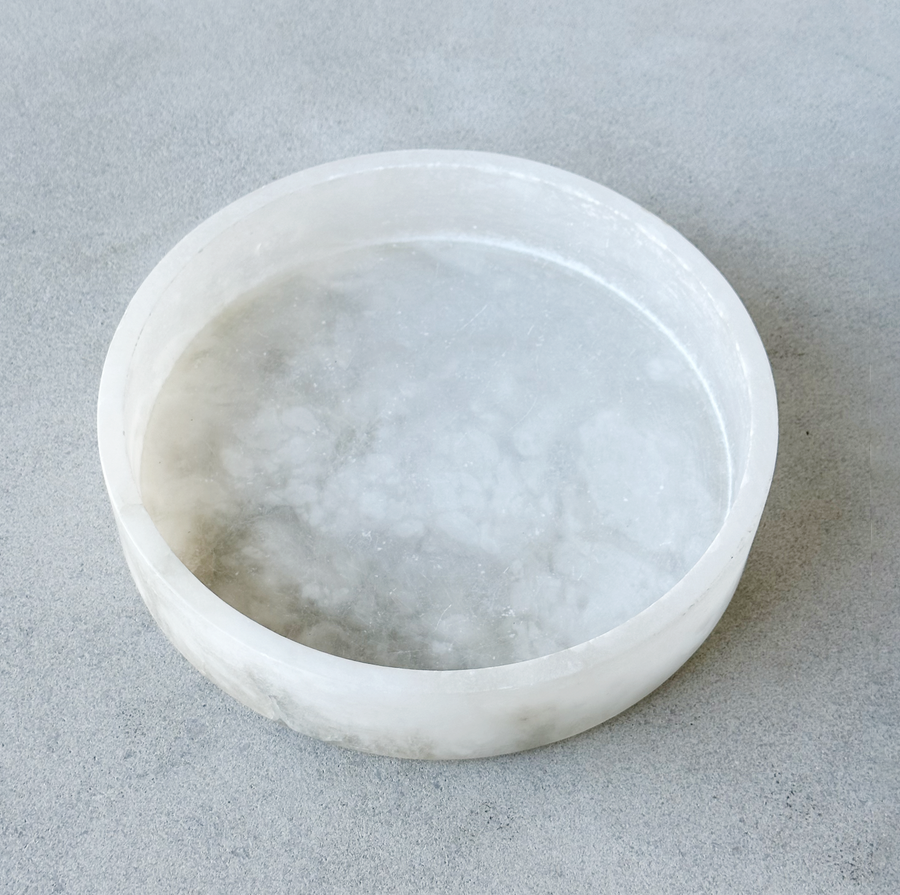 Alabaster Tray with Lip