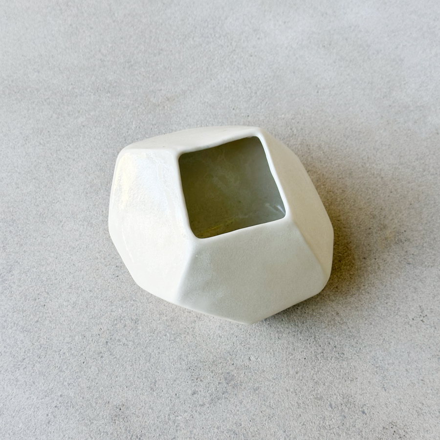 Medium Geo Planter / Frost White