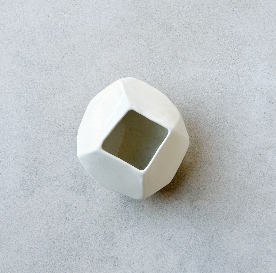 Medium Geo Planter / Frost White