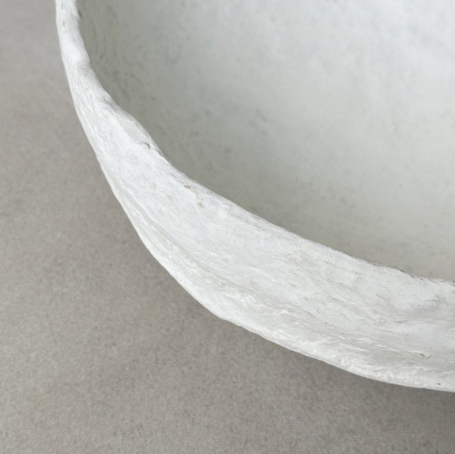 SUSTAIN Sculptural White Bowl