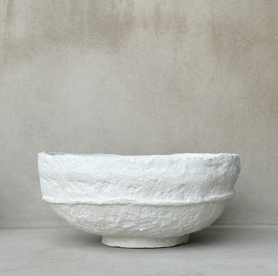 SUSTAIN Sculptural White Bowl