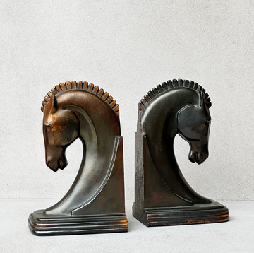 Vintage Trojan Horse Bookends / Set 2