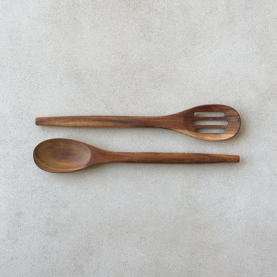 Acacia Wood Slotted Spoon