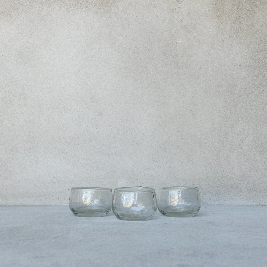 Hammered Glass Condiment Bowls