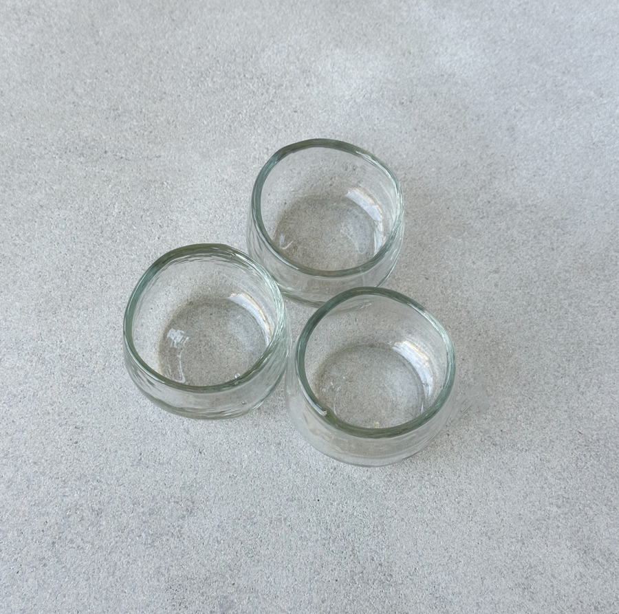 Hammered Glass Condiment Bowls