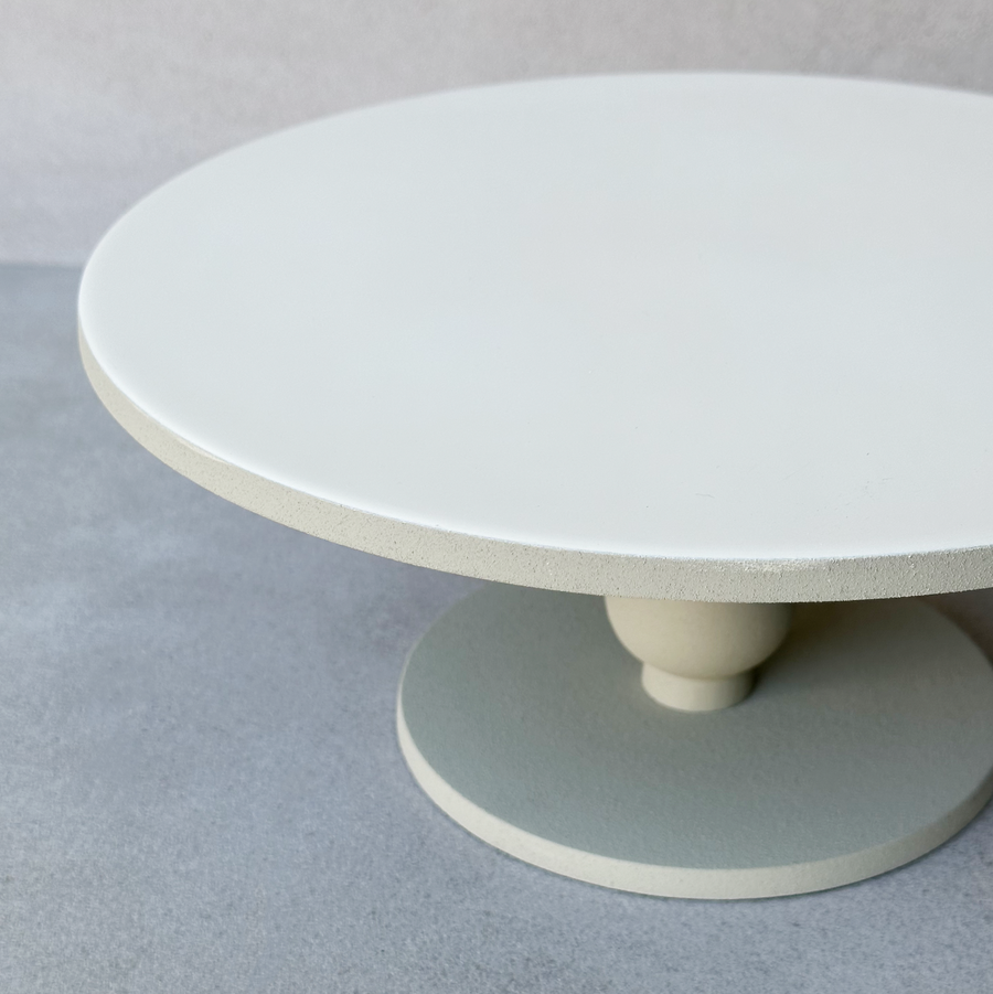 Dove Aluminum & Enamel Cake Stand