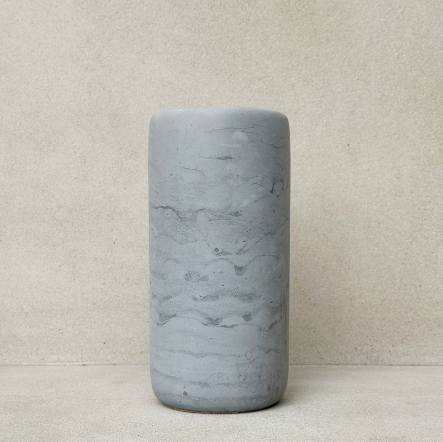 Gray Swirl concrete vase