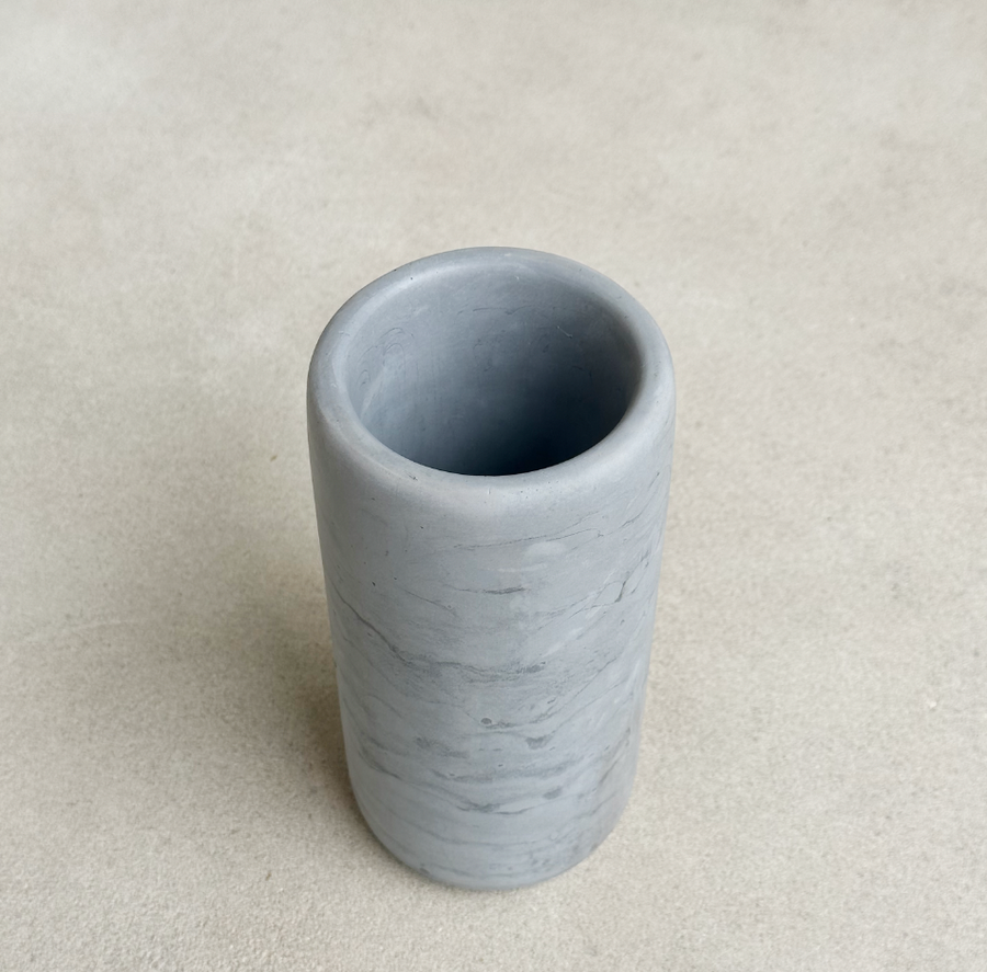 Gray Swirl concrete vase