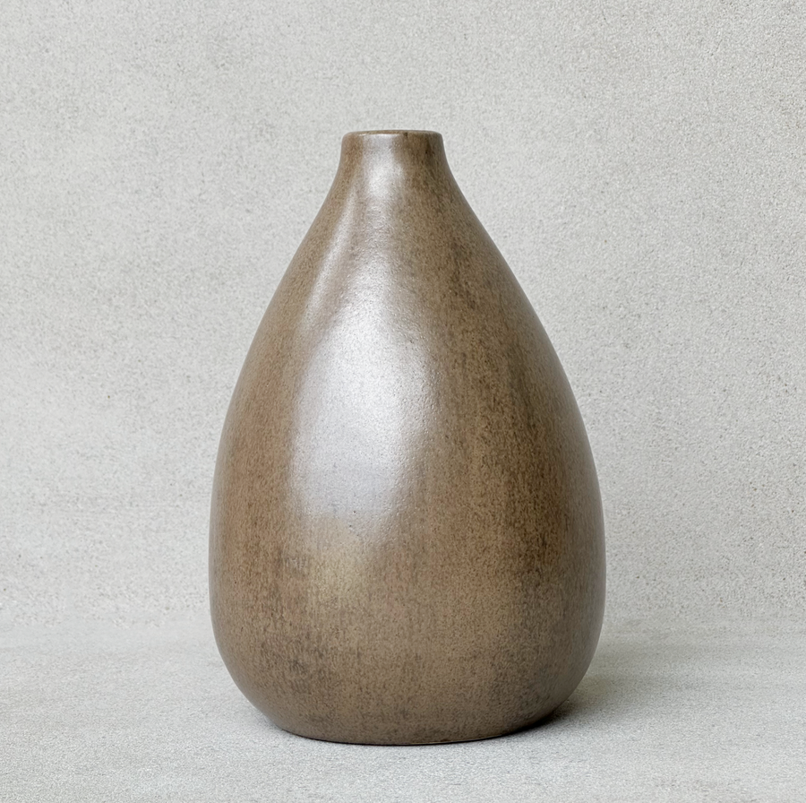 Tan Teardrop Vase