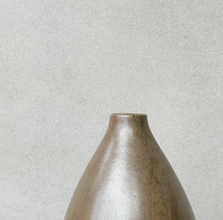 Tan Teardrop Vase