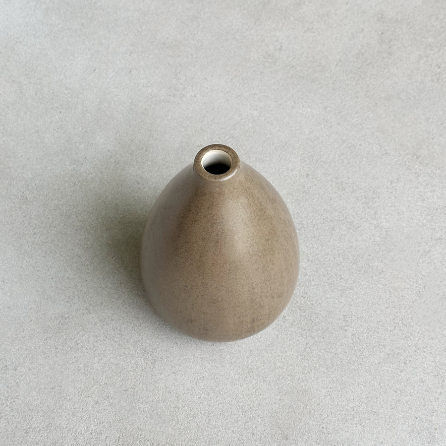 Tan Teardrop Vase