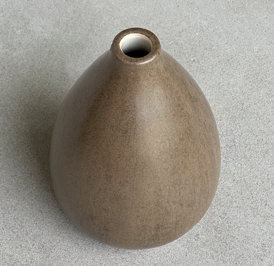 Tan Teardrop Vase