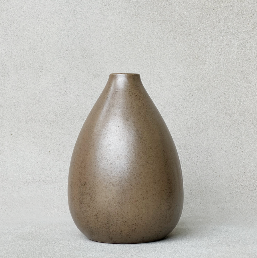 Tan Teardrop Vase