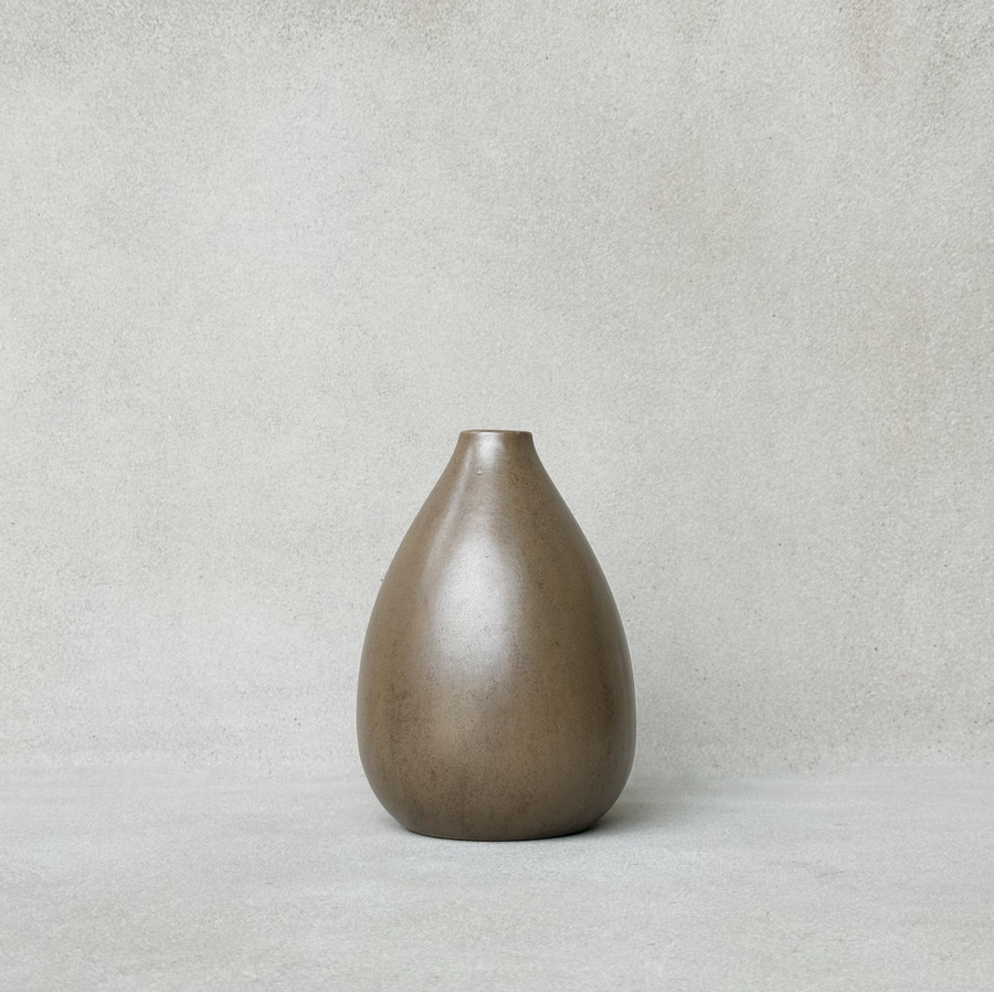 Tan Teardrop Vase