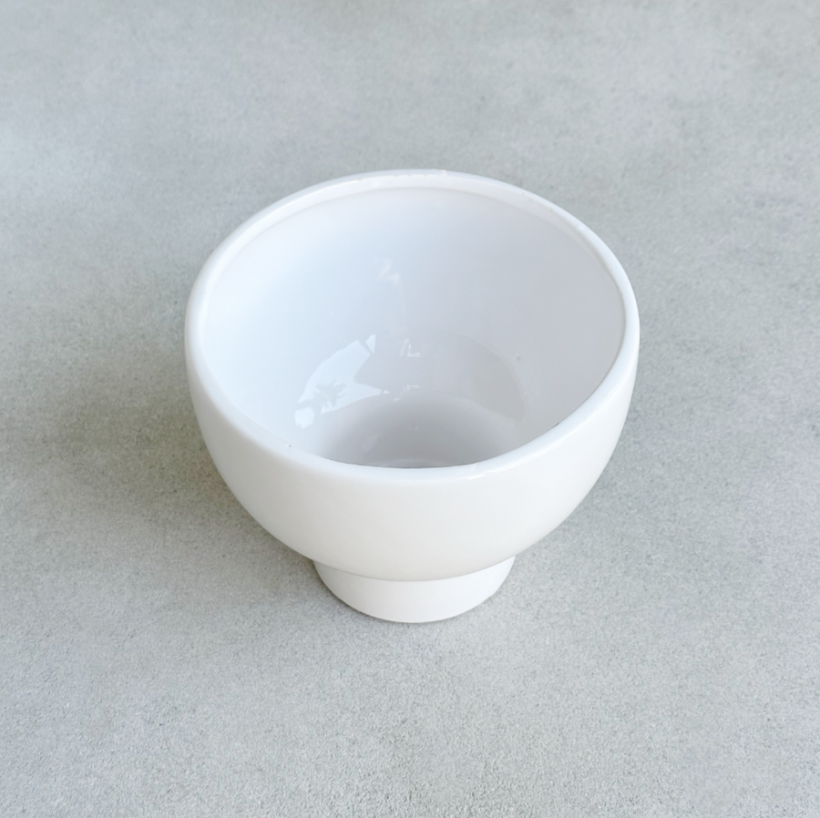 White Ceramic Compote Pot