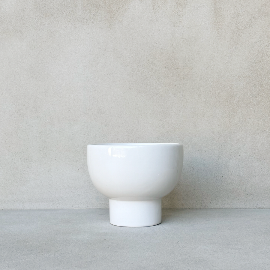 White Ceramic Compote Pot