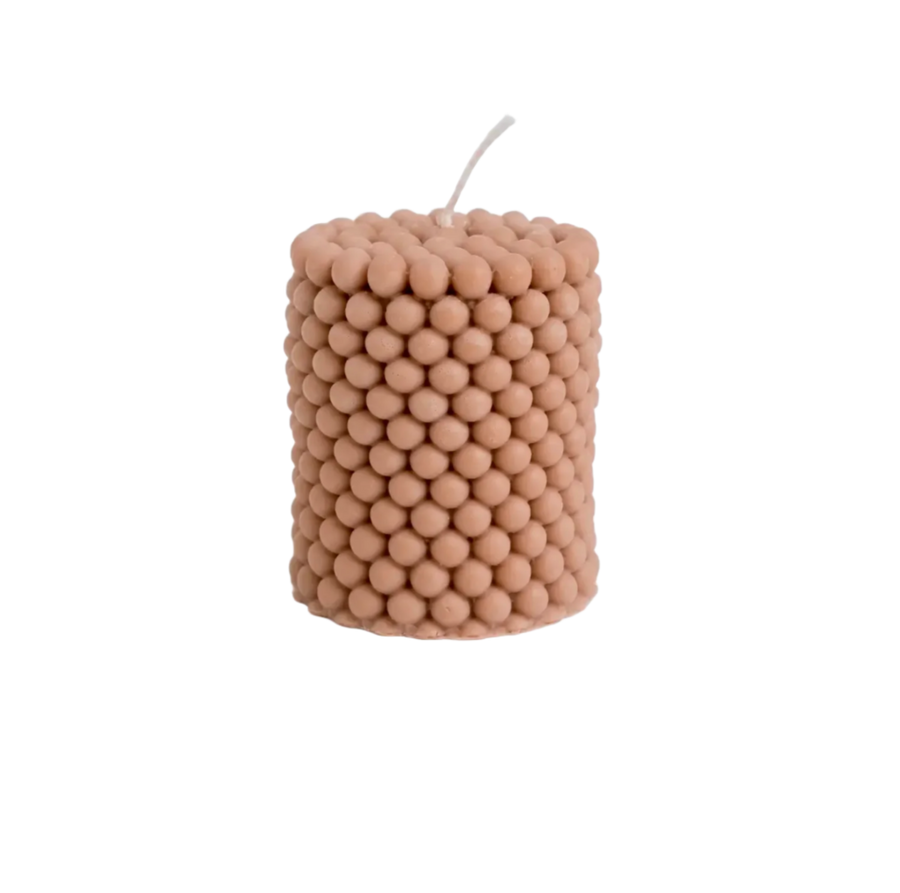 Bubbly Pillar Candle Wide