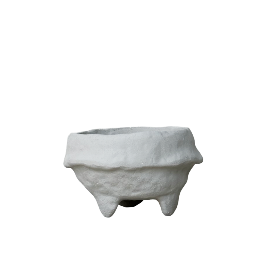 Paper Mache Bowl / Greige