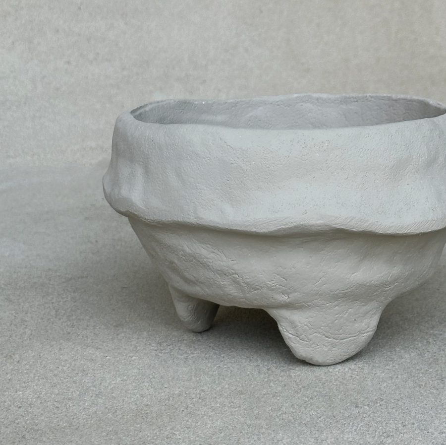 Paper Mache Bowl / Greige