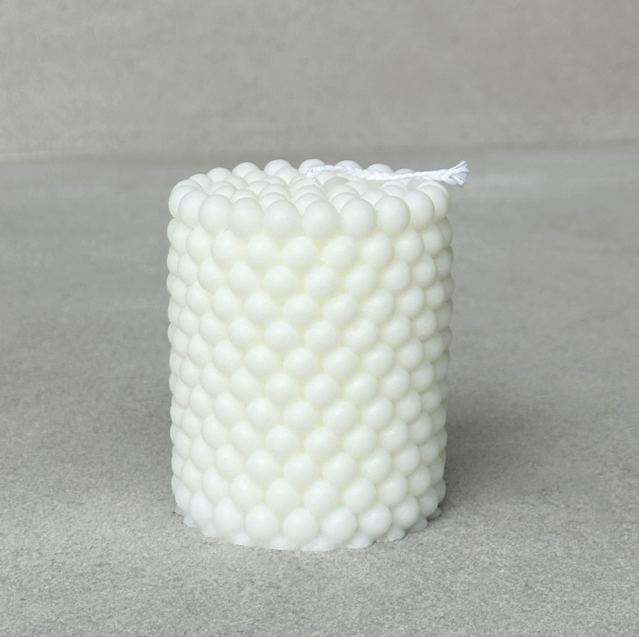 Bubbly Pillar Candle Wide