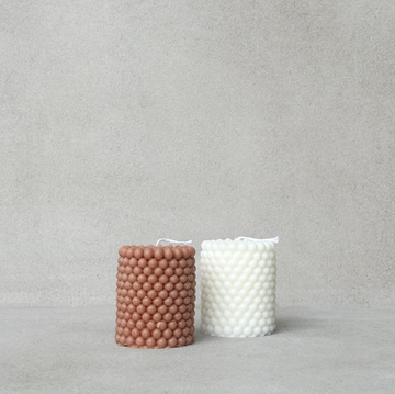Bubbly Pillar Candle Wide