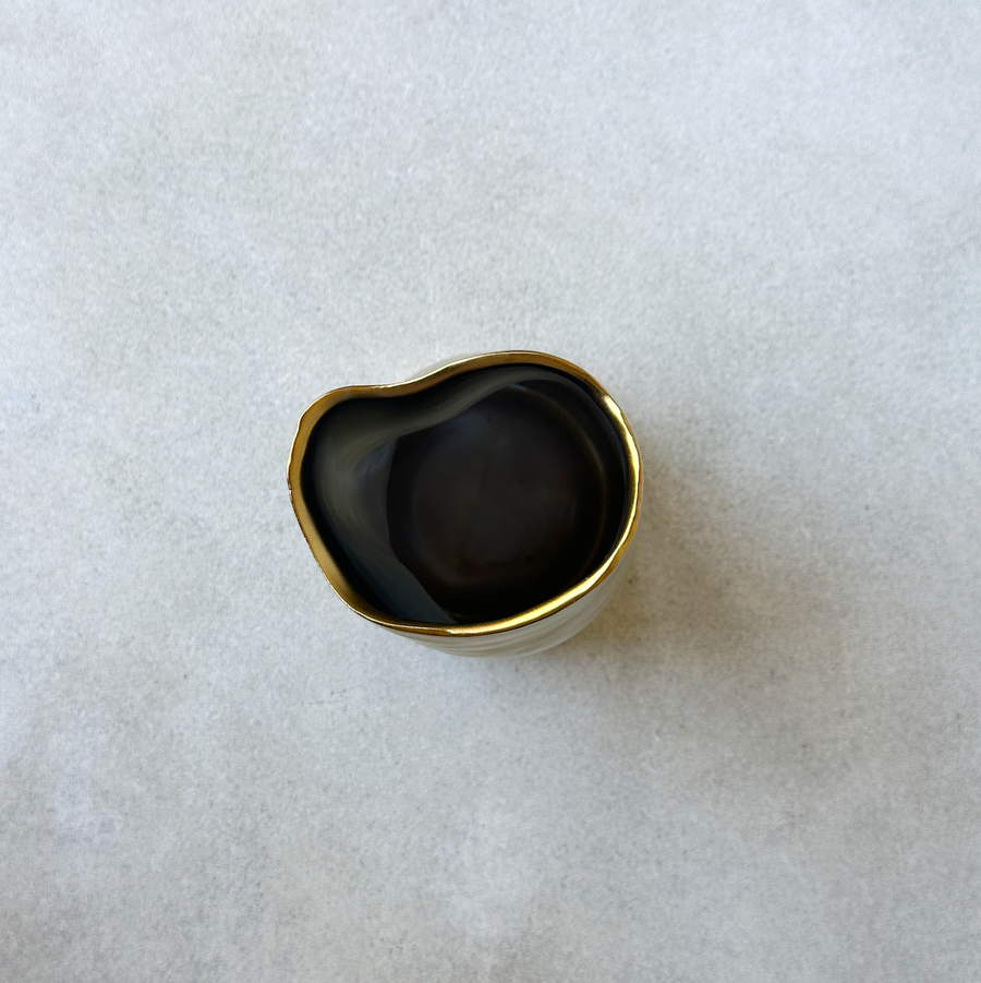 TEGAN CERAMIC VASE / GOLD