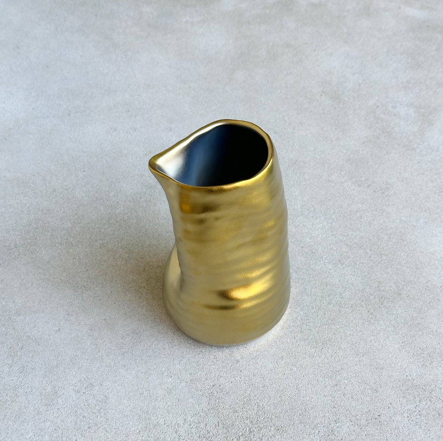 TEGAN CERAMIC VASE / GOLD
