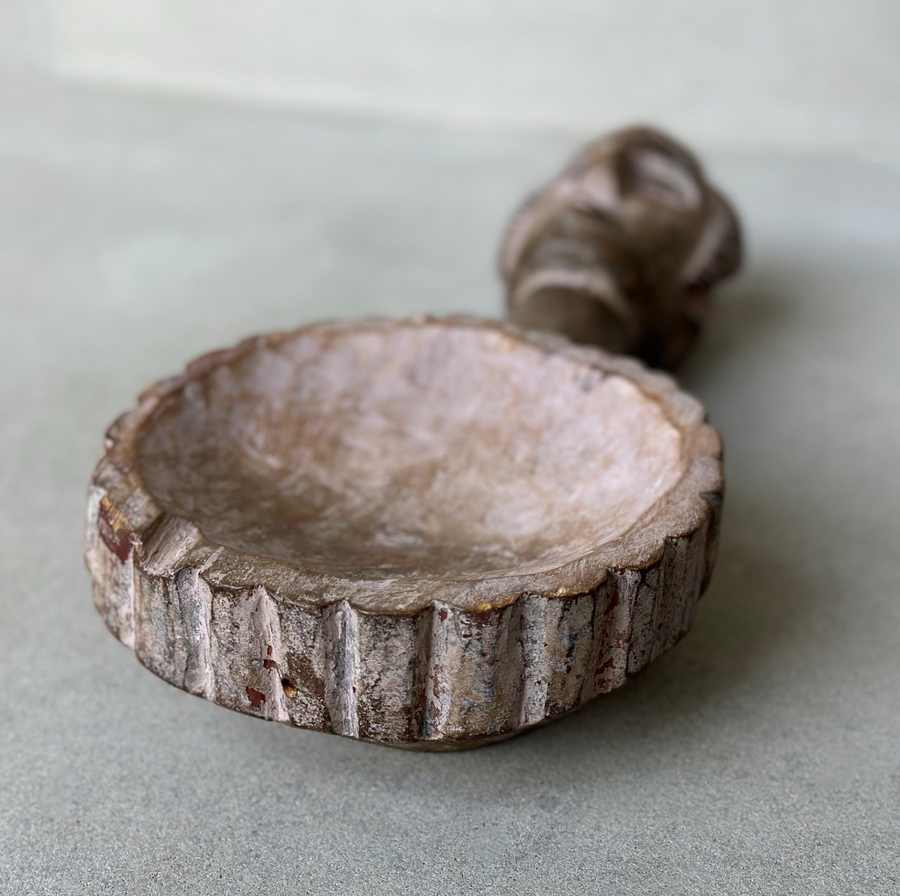Vintage African Igbo Wooden Chalk Spoon