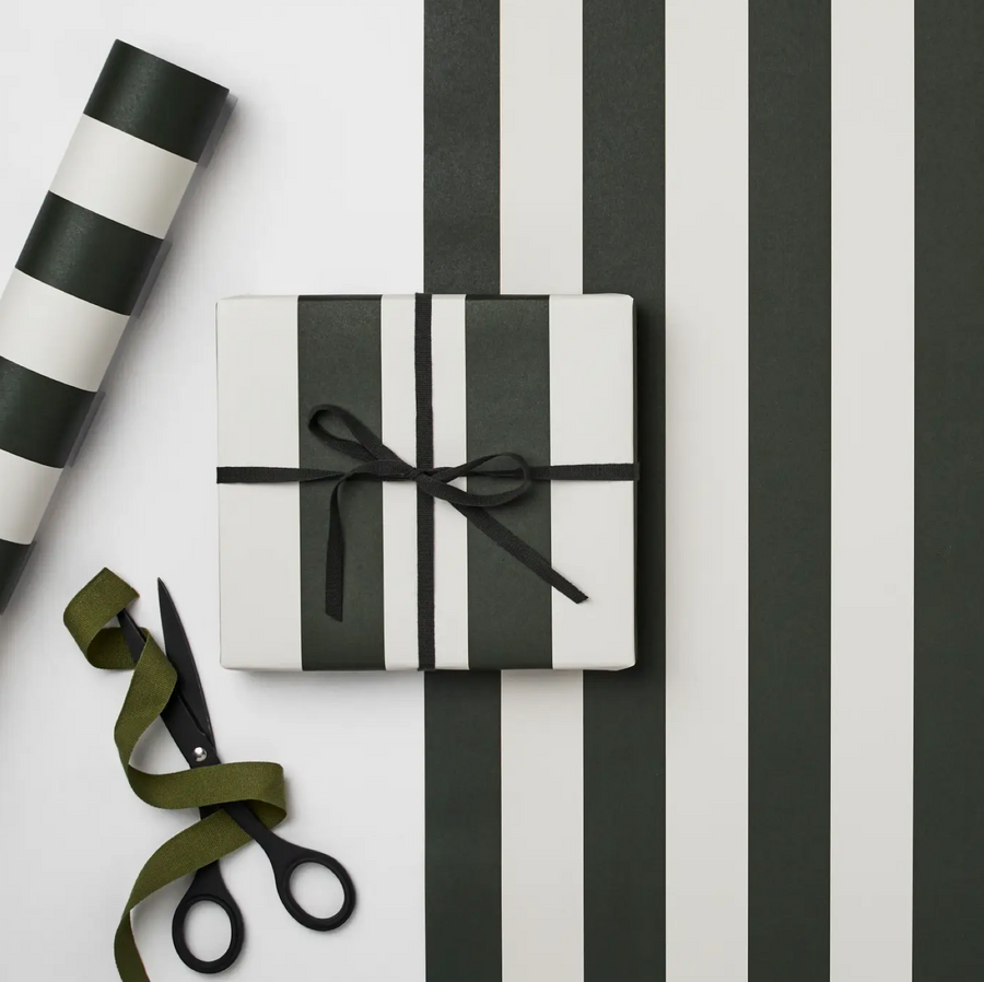 Pine Marine Stripe Gift Wrap