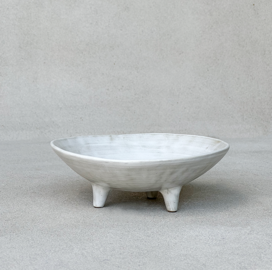 White Tri-Footed Bowl