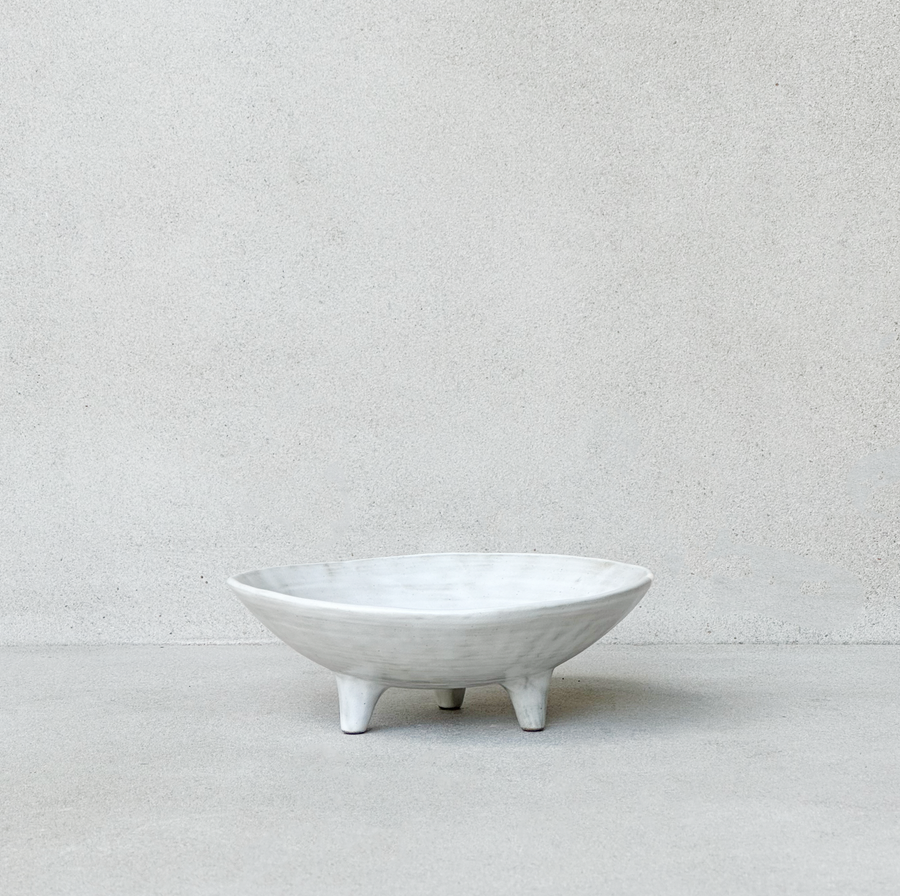 White Tri-Footed Bowl