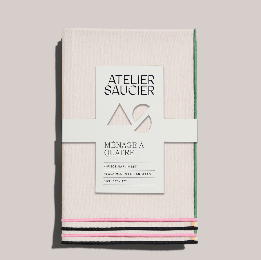 Atelier Saucier Macaw Burlap Napkins | Set of 4