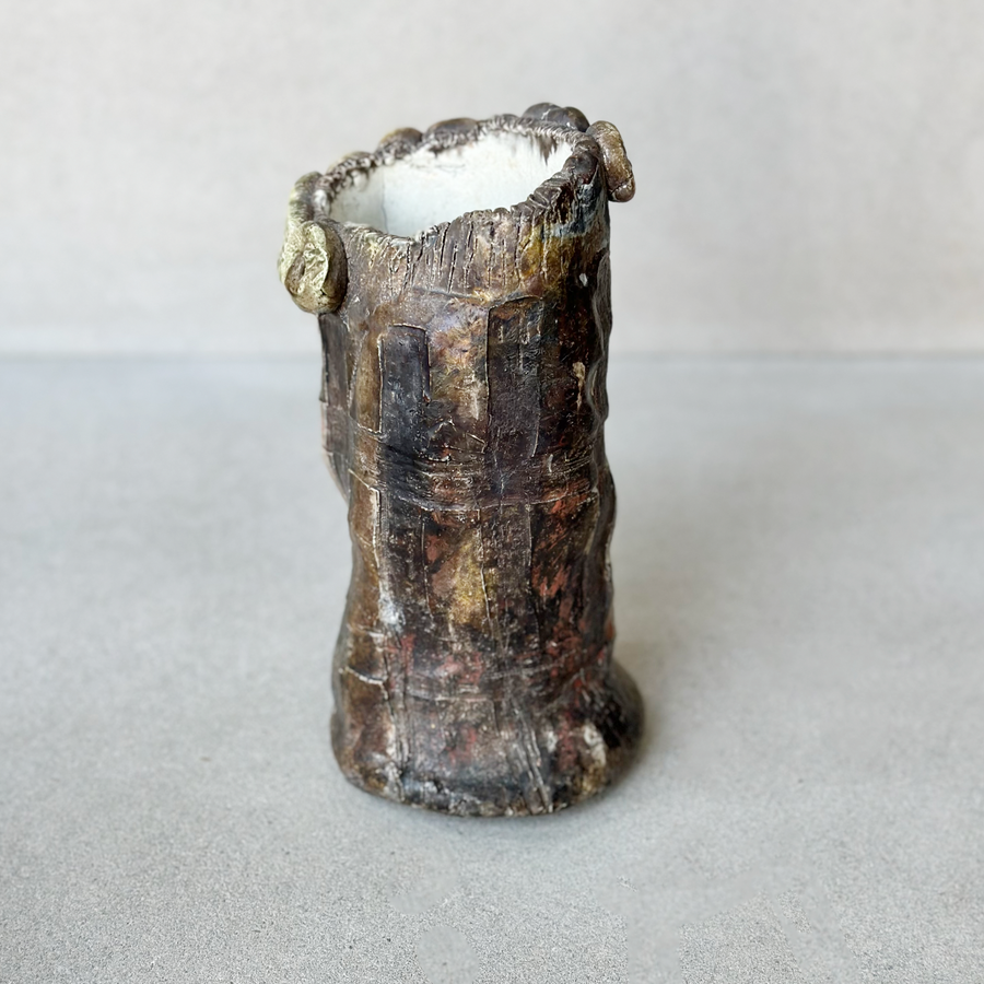 Vintage Studio Leaning Pottery Vase