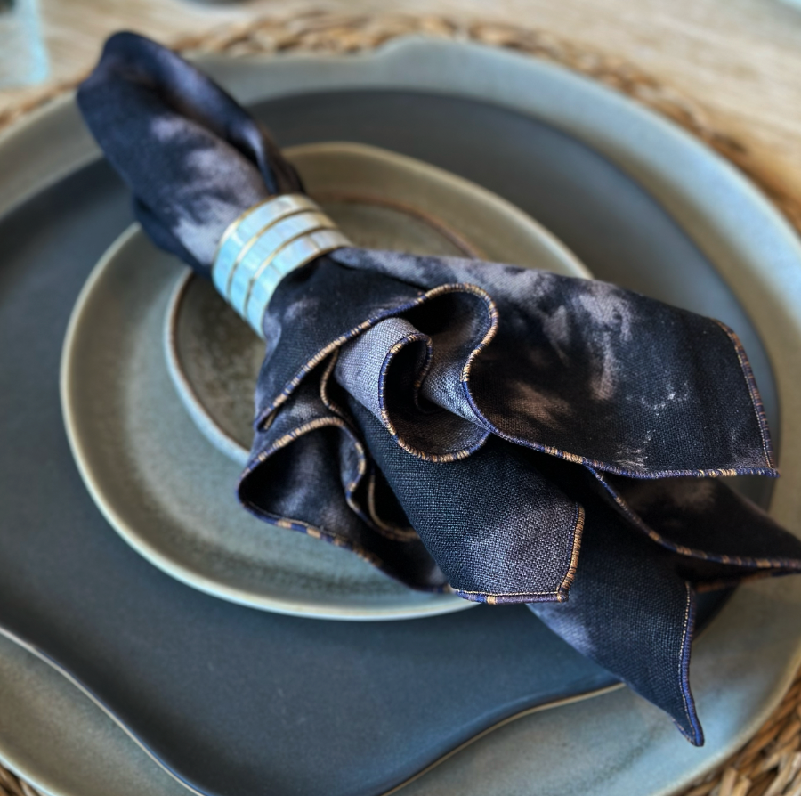 Atelier Saucier After Dark Linen Napkin