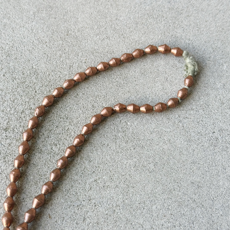 African Metal Bead Strand