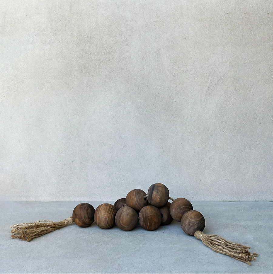 String of Wood Balls