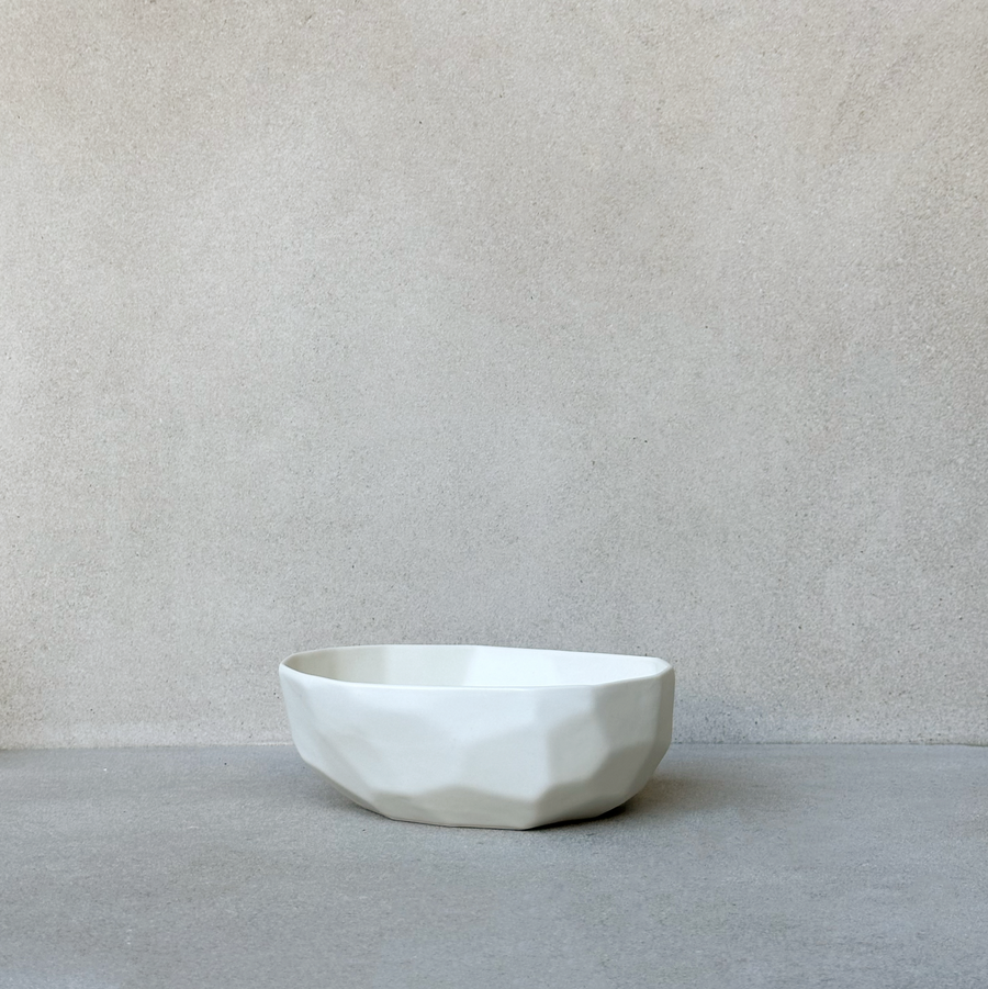 Bevel Bowl / Large Matte White