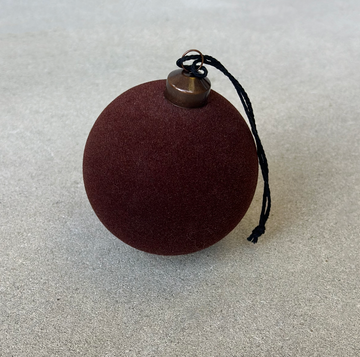 Chocolate Cherry Flocked Ornament - 3