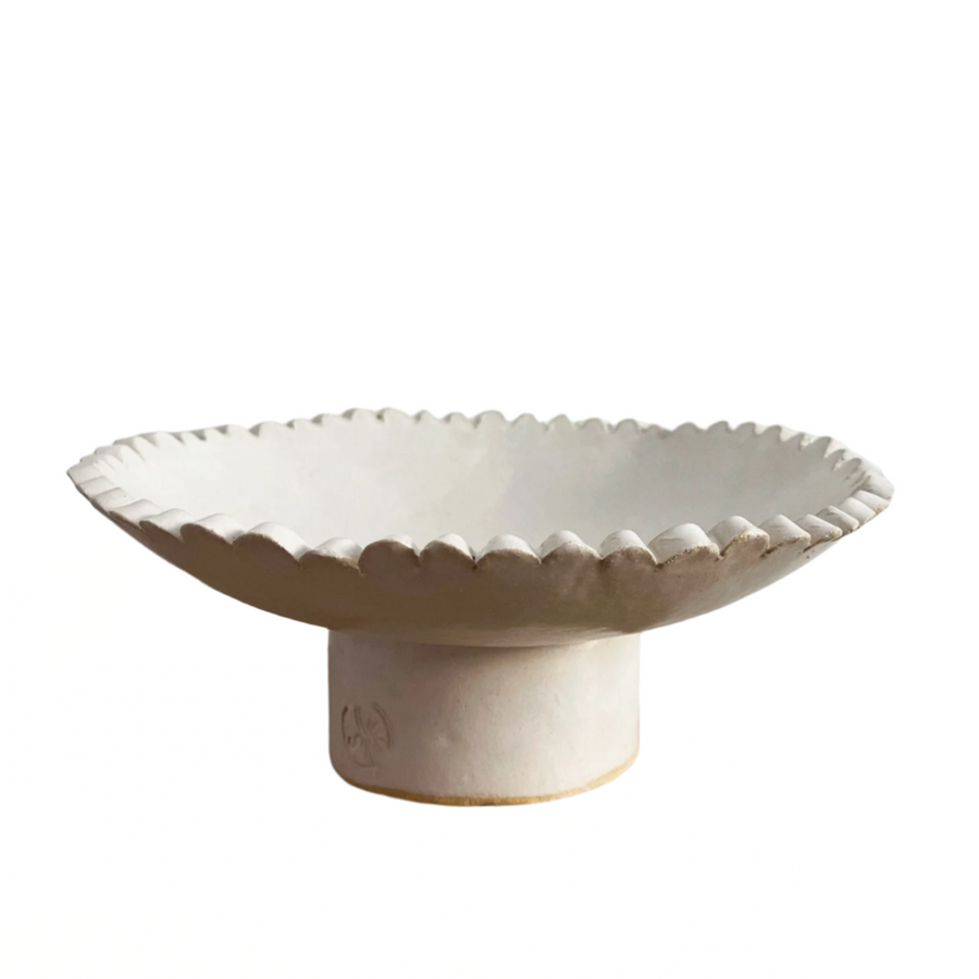 Scalloped Pedestal Bowl