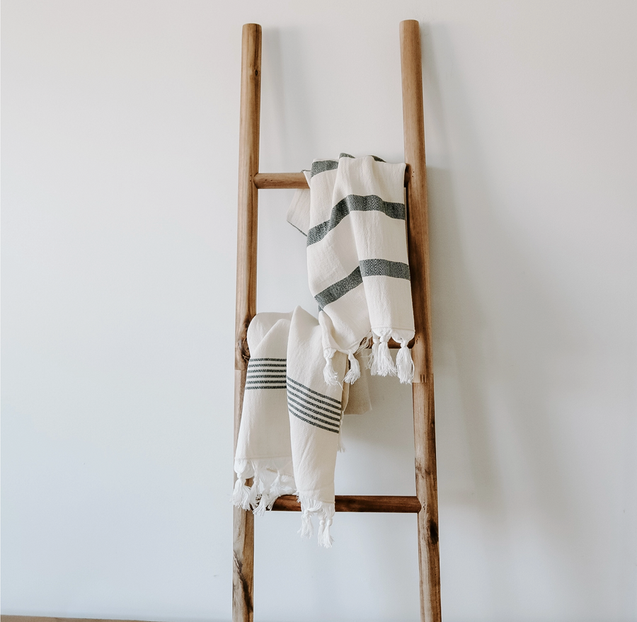 Turkish Cotton Hand Towel, Multi Stripe
