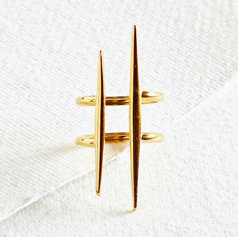 Double Spike Ring