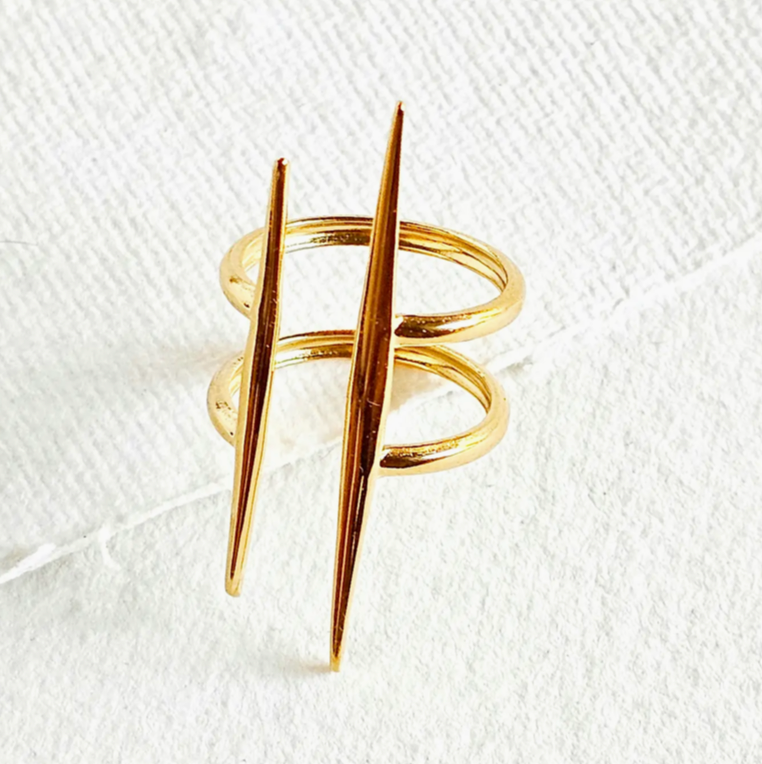 Double Spike Ring