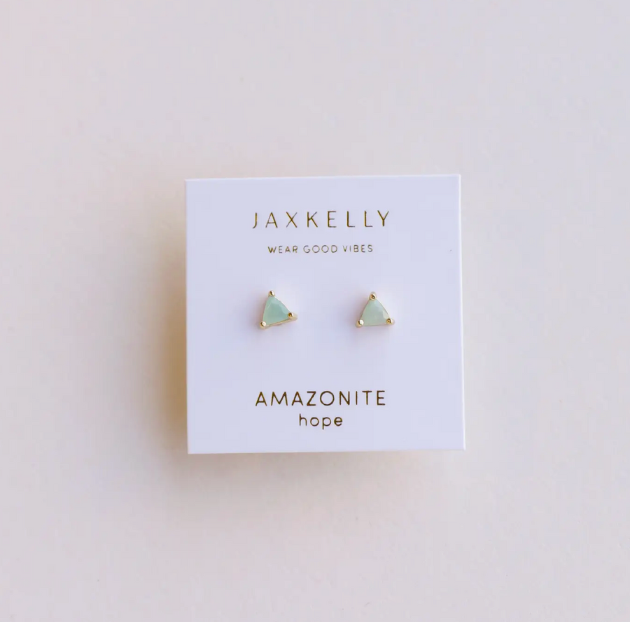Mini Energy Gem Earrings / Amazonite