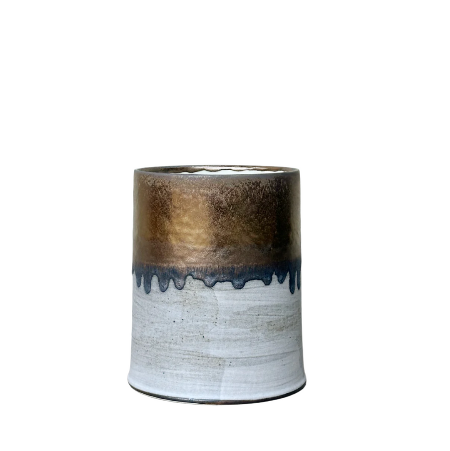Grey + Gold Utensil Holder