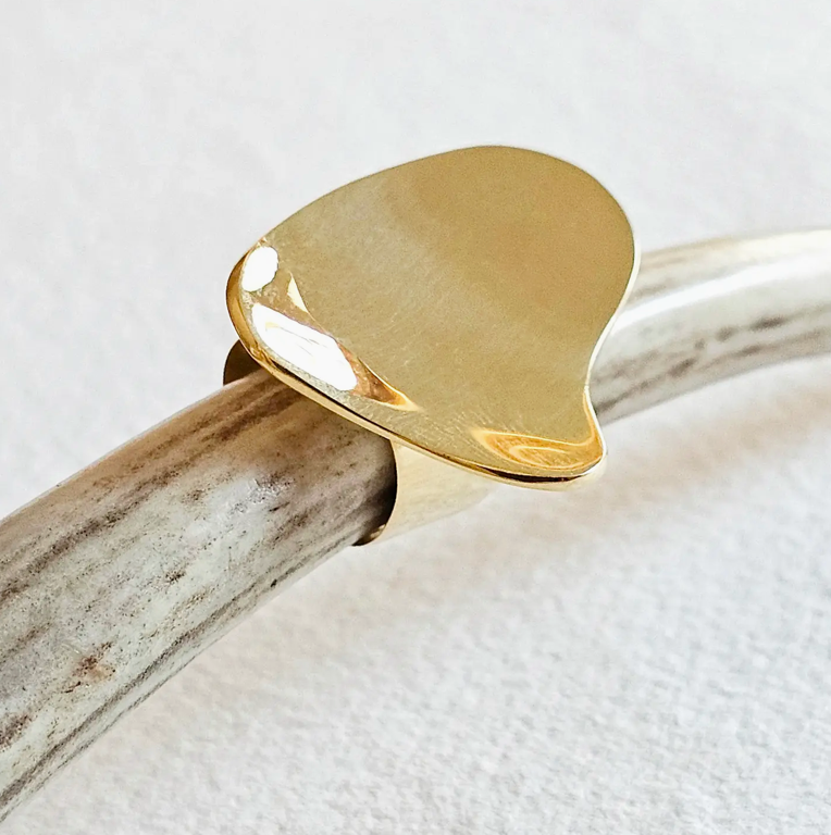 Pebble Convex Brass Ring