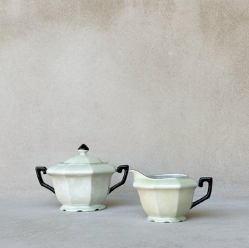 Vintage Lustreware Sugar + Creamer set/2