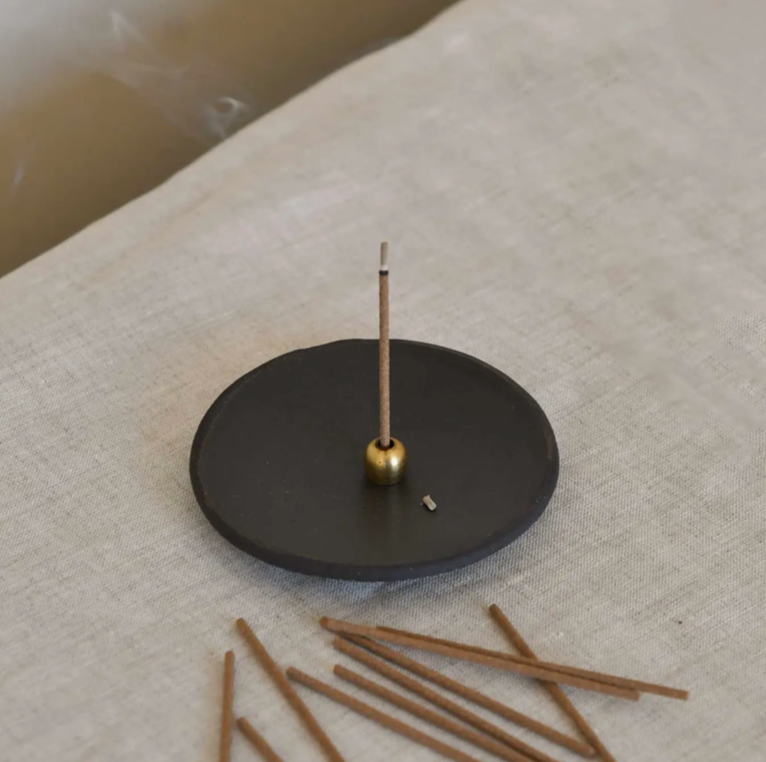 Ellipse Brass Incense Holder