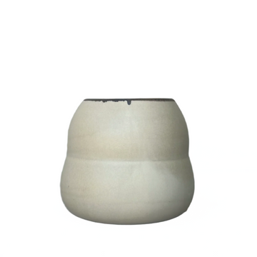 TQD Wide Porcelain Vase / Umber Drip