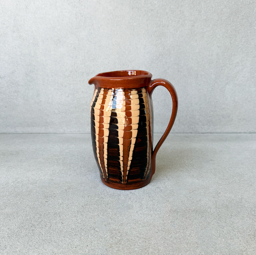 Vintage Redware Pitcher